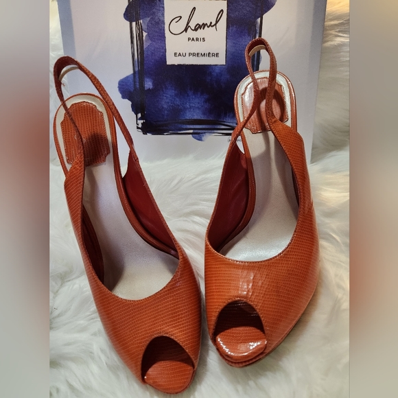 Christian Dior Orange Heels Size 9 EUC - Picture 4 of 6